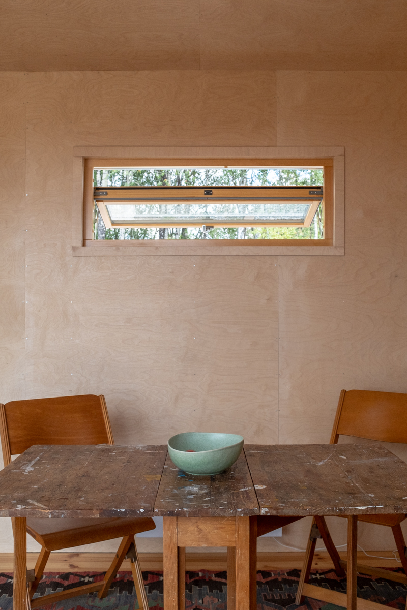 nyckelfärdigt fritidshus med plywood inredning