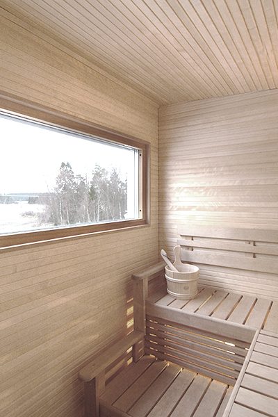 bastuhus med utsikt från Enkelrum