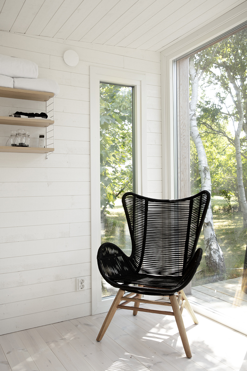 bastuhus relaxdel med ljusinsläpp